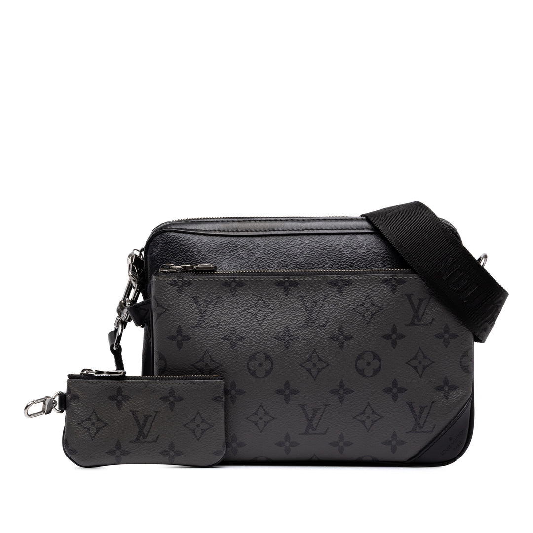 Louis Vuitton Sac bandoulière Reverse Trio Messenger Monogram Eclipse Noir – vue 7 – GABY PARIS
