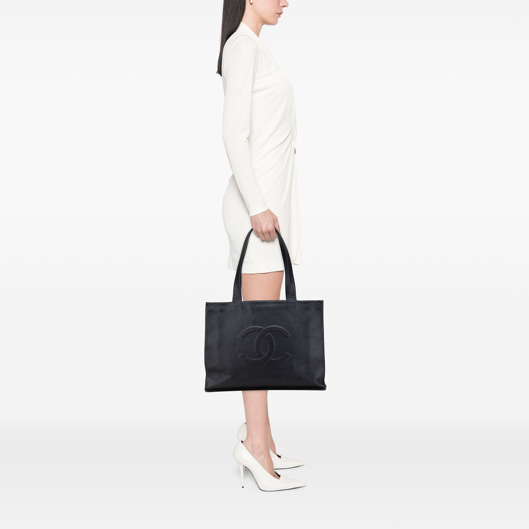 Caviar CC Tote Bag Black - Gaby Paris