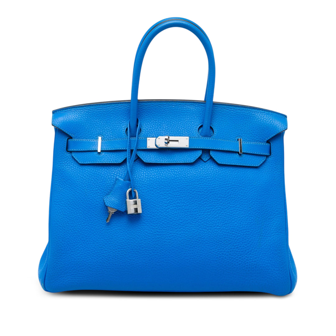 Hermès Sac à main Birkin Retourne 35 Togo Bleu – vue principale – GABY PARIS