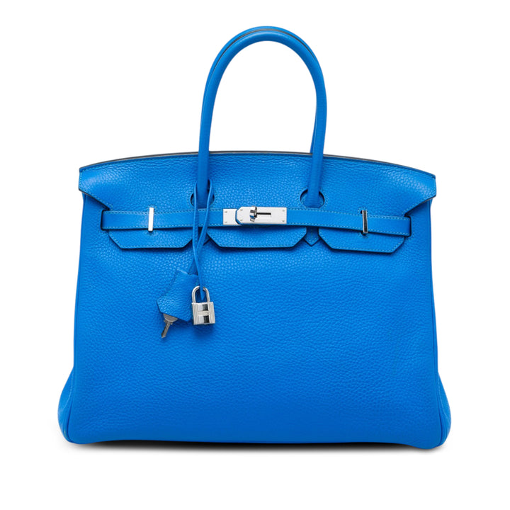 Hermès Sac à main Birkin Retourne 35 Togo Bleu – vue principale – GABY PARIS