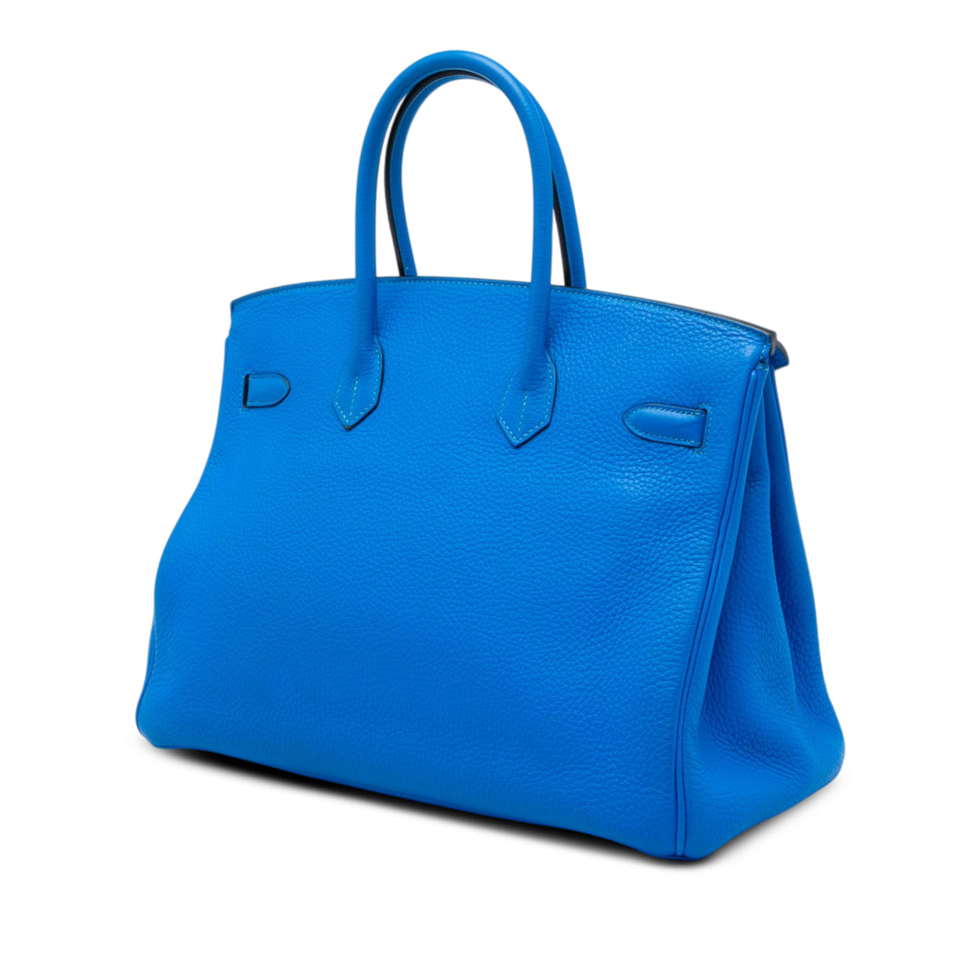 Hermès Sac à main Birkin Retourne 35 Togo Bleu – vue 2 – GABY PARIS