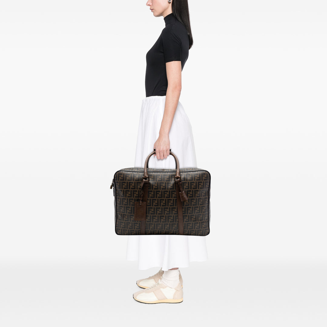 Zucca Suitcase Toile enduite Marron