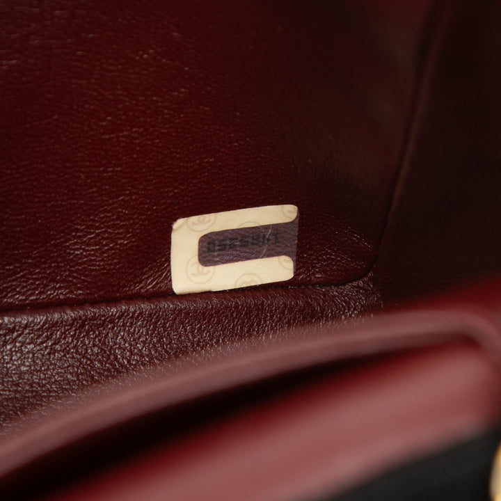 Chanel CC Matelassé Jersey et Cuir d’agneau à finitions Simple rabat