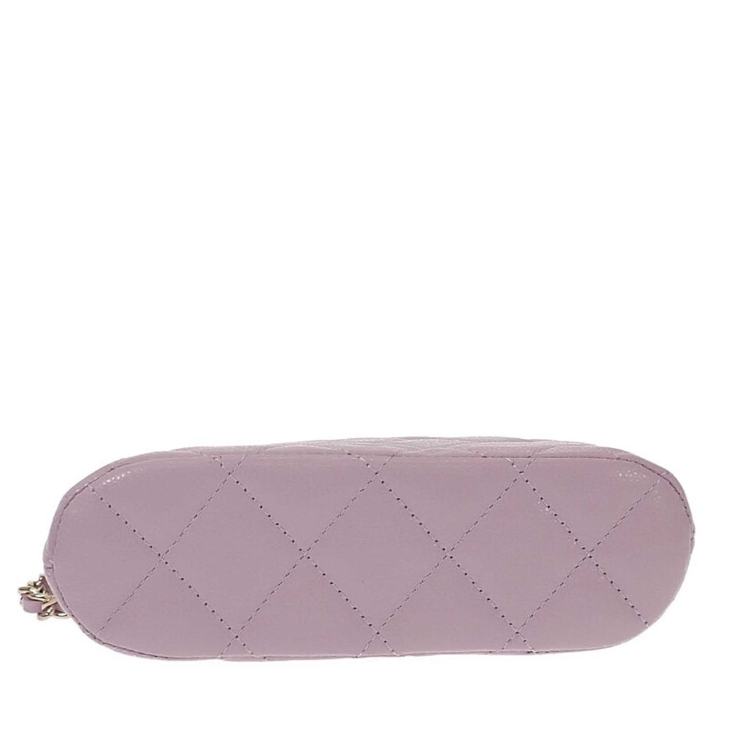 Matelassé Classic Pochette avec chaîne Cuir caviar Rose