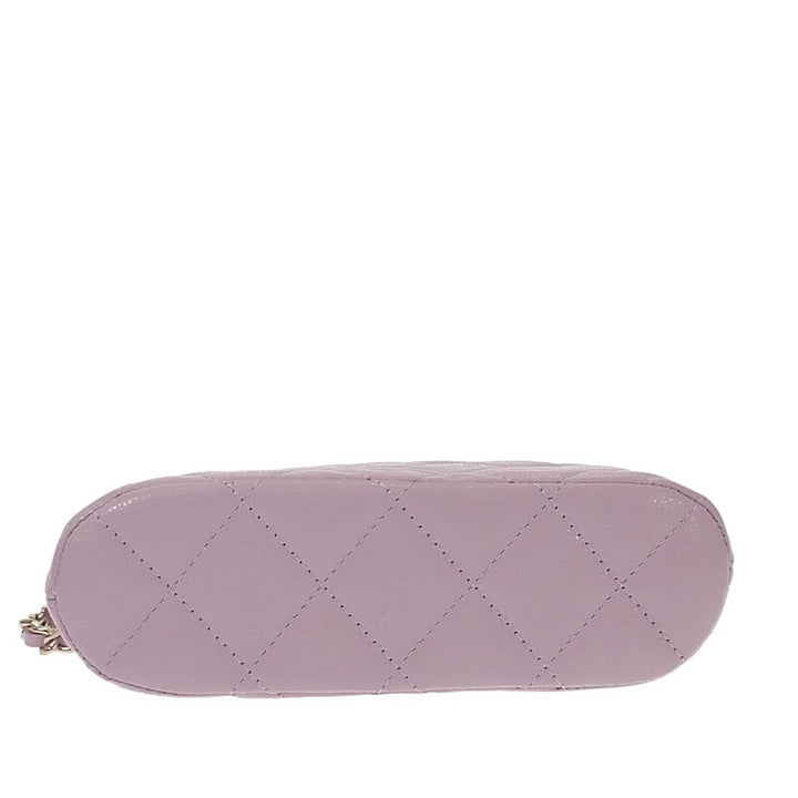 Matelassé Classic Pochette avec chaîne Cuir caviar Rose