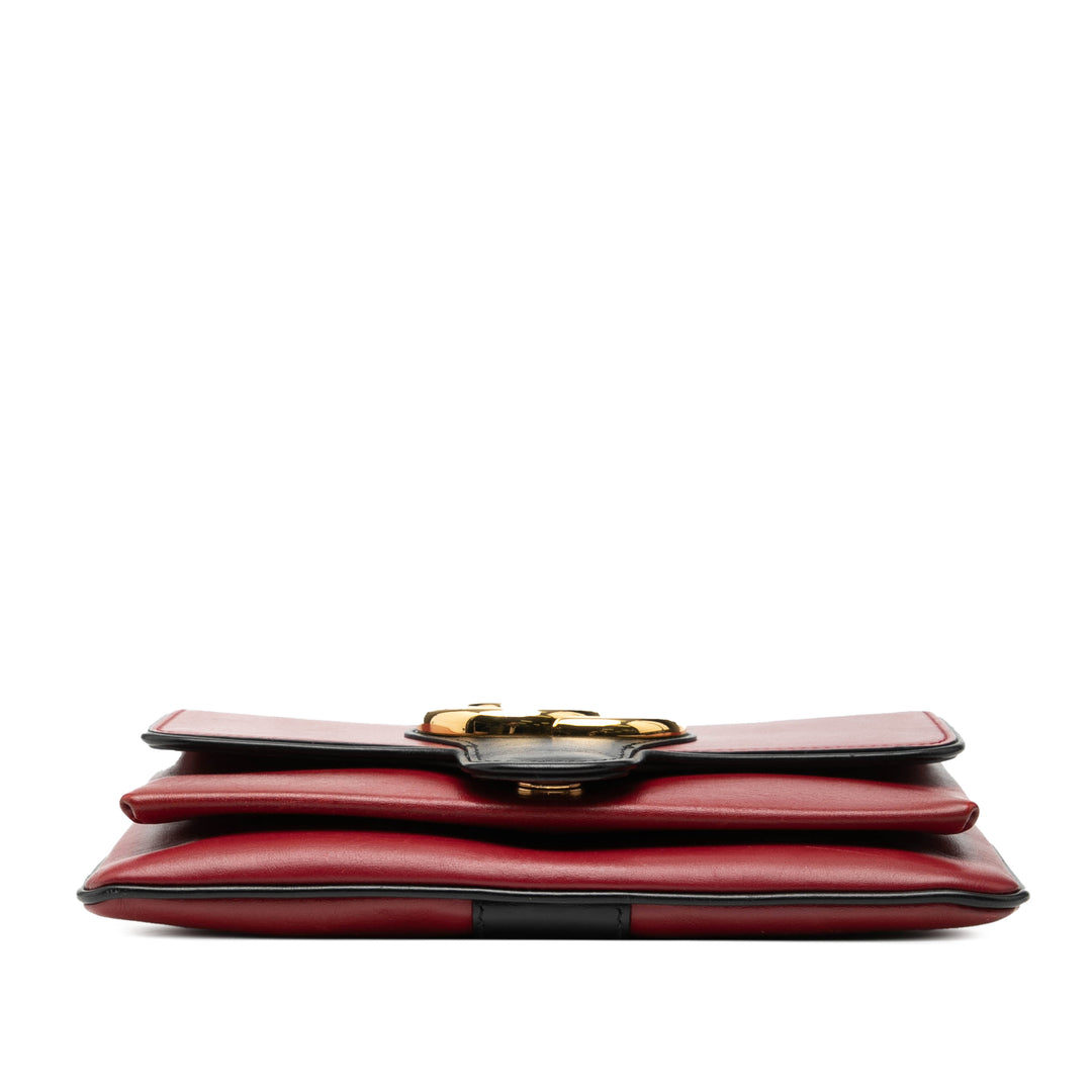 Gucci Small Bicolor Cuir Arli Sac porté croisé