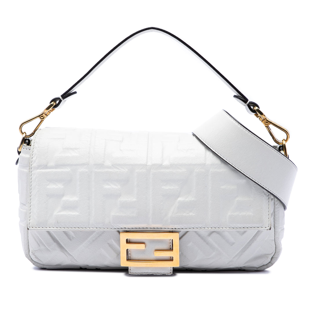 Fendi Zucca embossé Cuir Baguette Sac