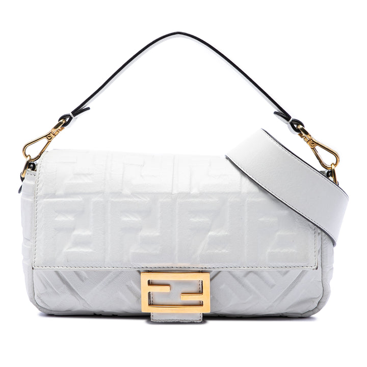 Fendi Zucca embossé Cuir Baguette Sac