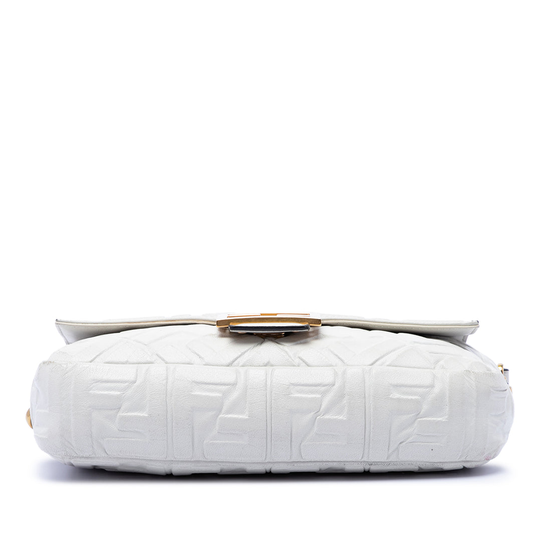Fendi Zucca embossé Cuir Baguette Sac