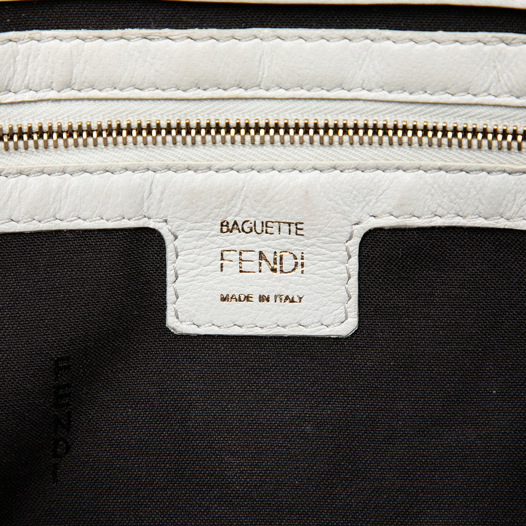Fendi Zucca embossé Cuir Baguette Sac