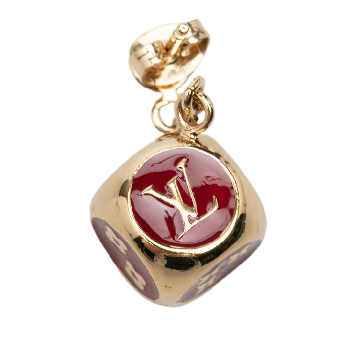 plaqué Émail Gamble Dice pendantes fermoir poussette Boucles d'oreilles Doré
