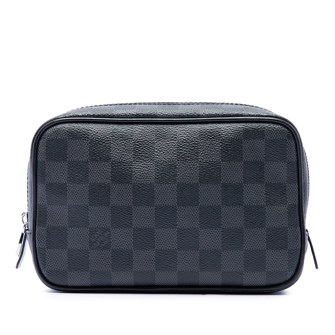 Toilette Pochette PM Damier Graphite Noir