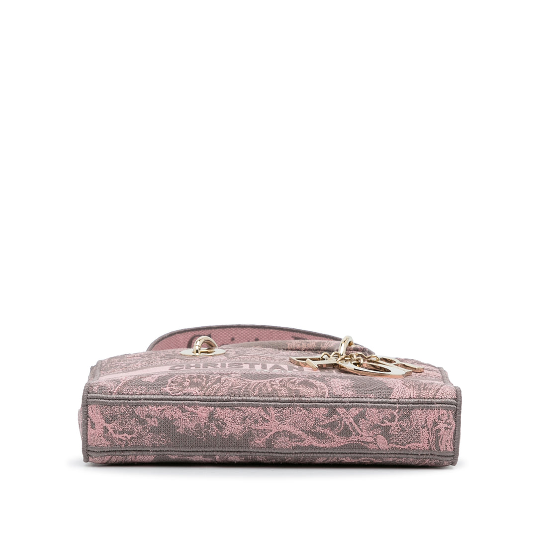 Medium Lady D-Joy Toile de Jouy Pink - Gaby Paris