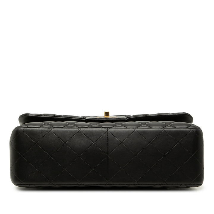 Classic Double rabat Jumbo Cuir d'agneau Noir