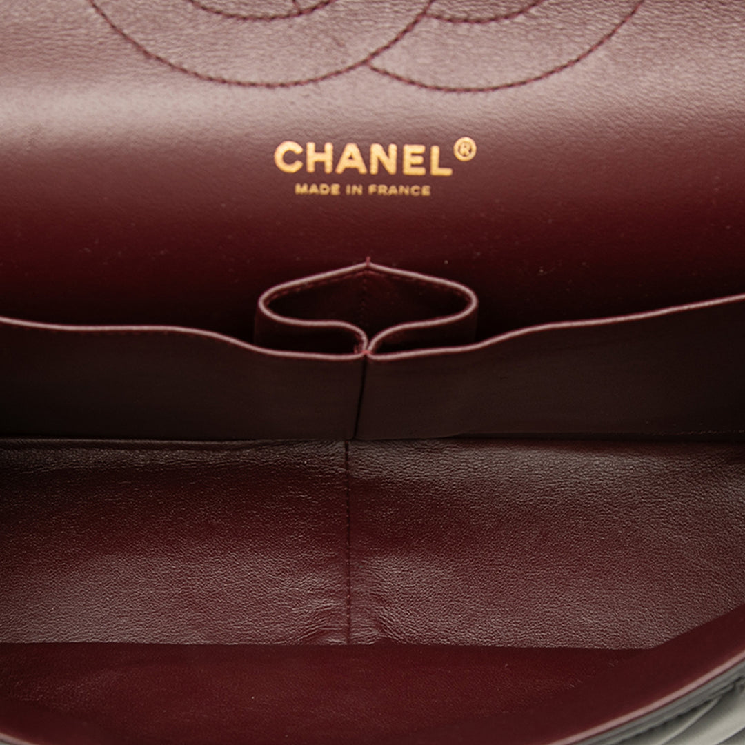 Classic Double rabat Jumbo Cuir d'agneau Noir