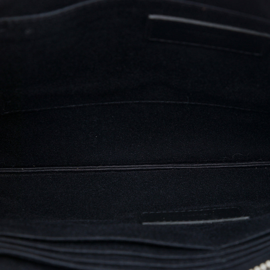 Saint Laurent Grain De Poudre Zippé Pochette Noir – vue 4 – GABY PARIS