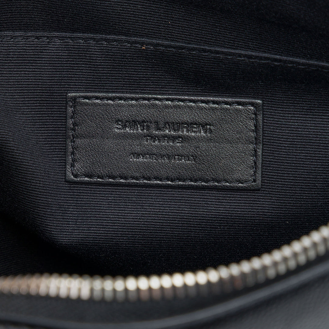 Saint Laurent Grain De Poudre Zippé Pochette Noir – vue 5 – GABY PARIS