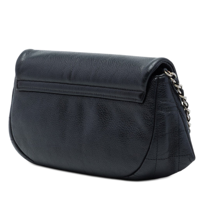 Chanel CC Half Moon Wallet on Chain Cuir caviar