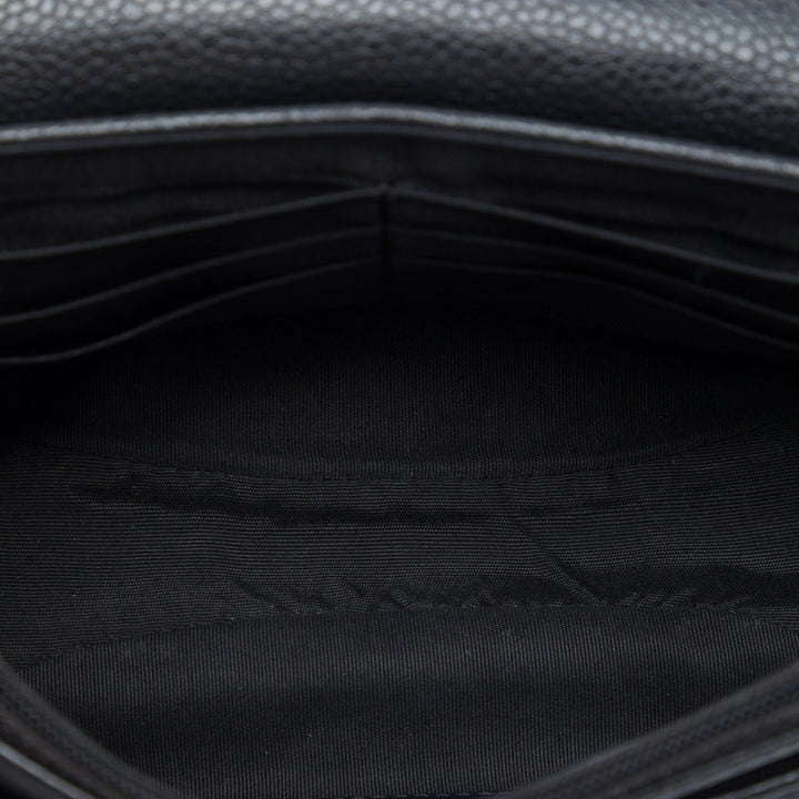 Chanel CC Half Moon Wallet on Chain Cuir caviar