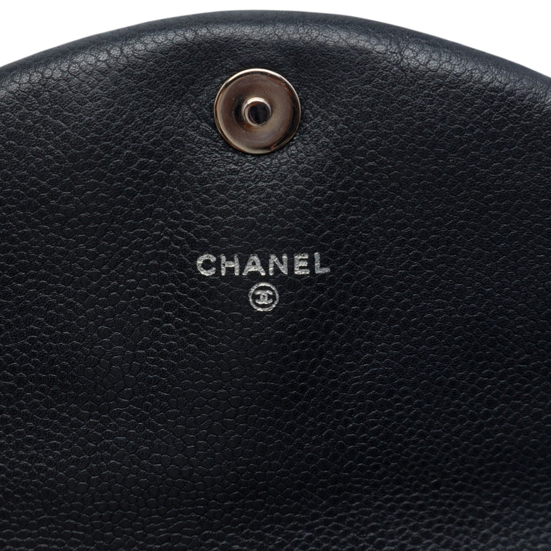 Chanel CC Half Moon Wallet on Chain Cuir caviar