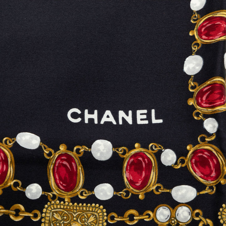 Chanel Gripoix Foulard 90 Noir