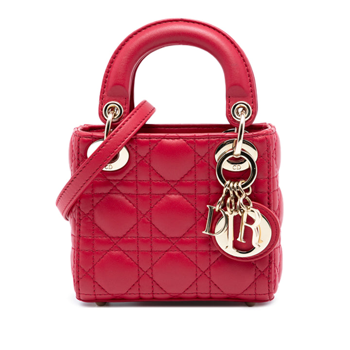 Dior Micro Cuir d’agneau Cannage Lady Dior