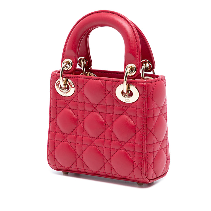 Dior Micro Cuir d’agneau Cannage Lady Dior