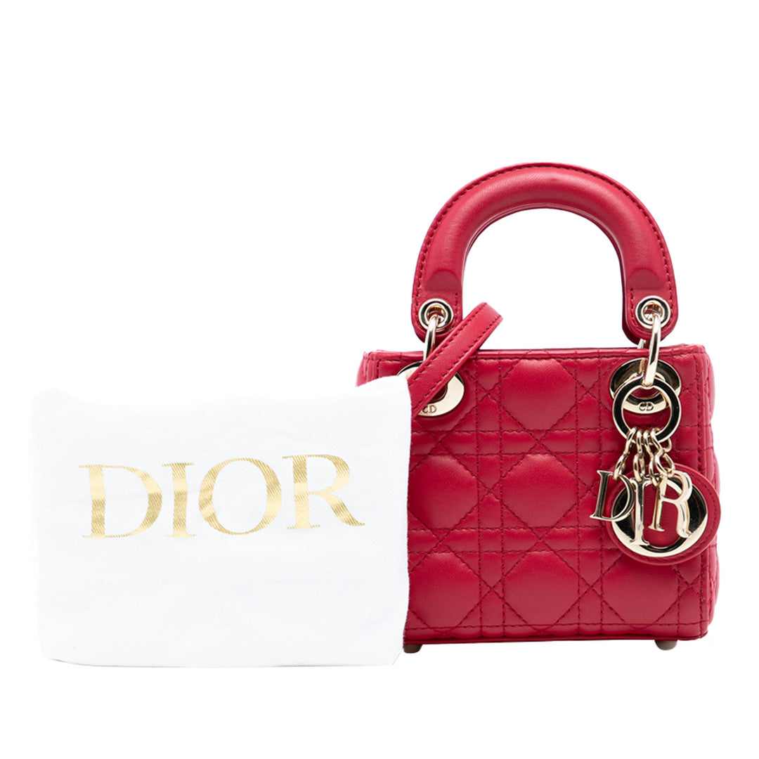 Dior Micro Cuir d’agneau Cannage Lady Dior