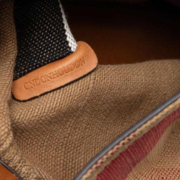 Burberry Mini Mega Check Toile Ashby Pompon Bucket Sac