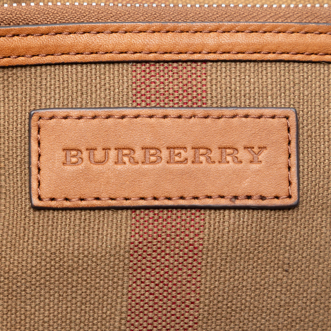 Burberry Mini Mega Check Toile Ashby Pompon Bucket Sac