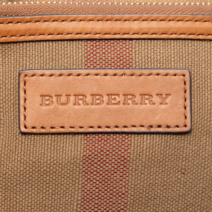 Burberry Mini Mega Check Toile Ashby Pompon Bucket Sac