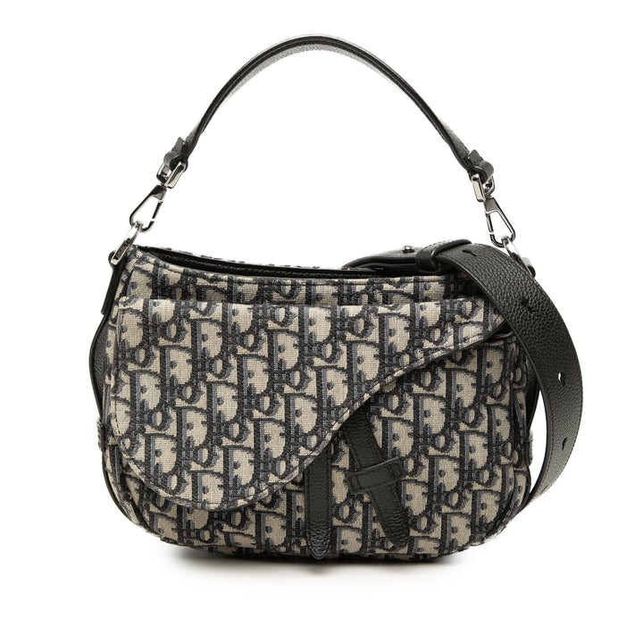 Dior Mini Oblique Toile Soft Saddle Sac
