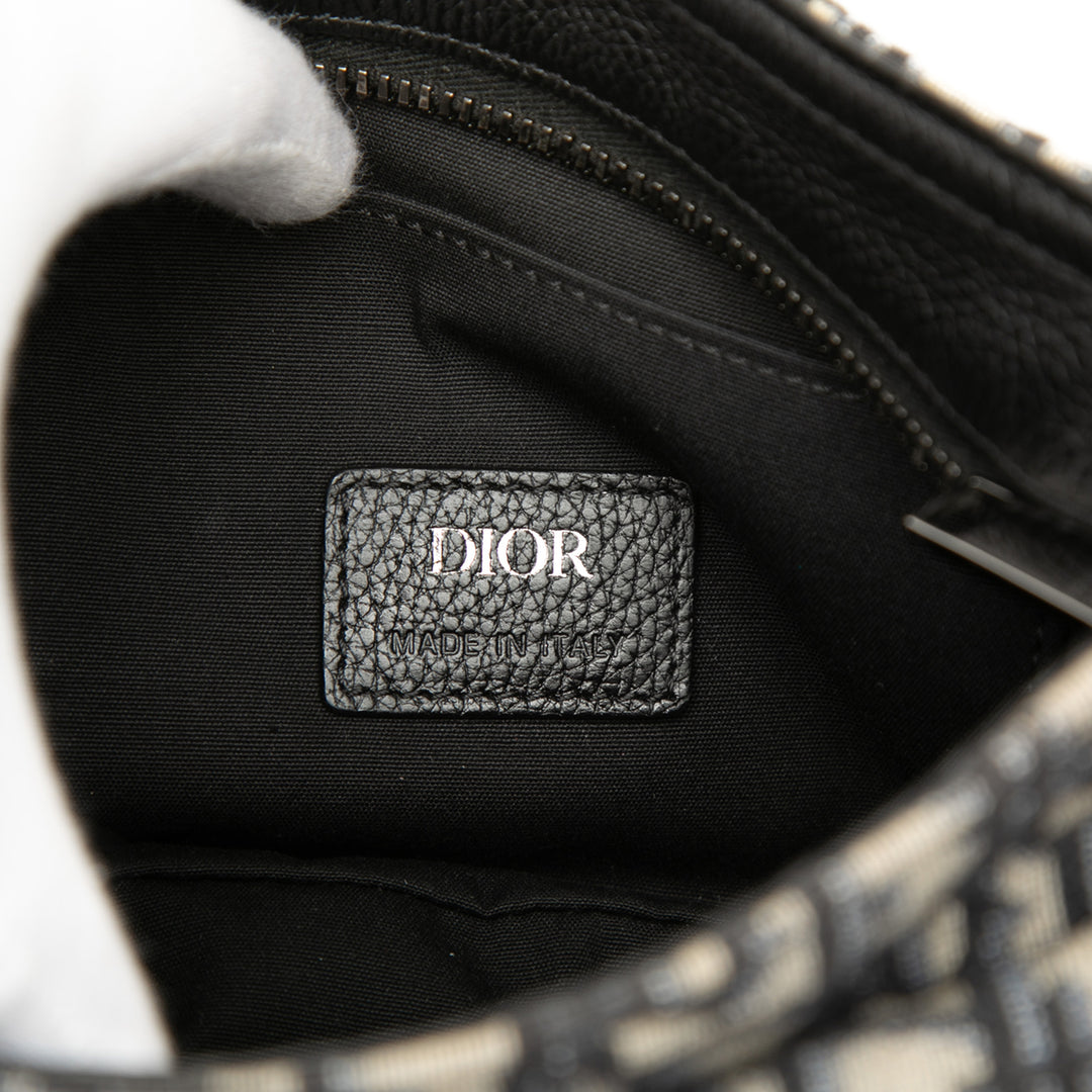 Dior Mini Oblique Toile Soft Saddle Sac