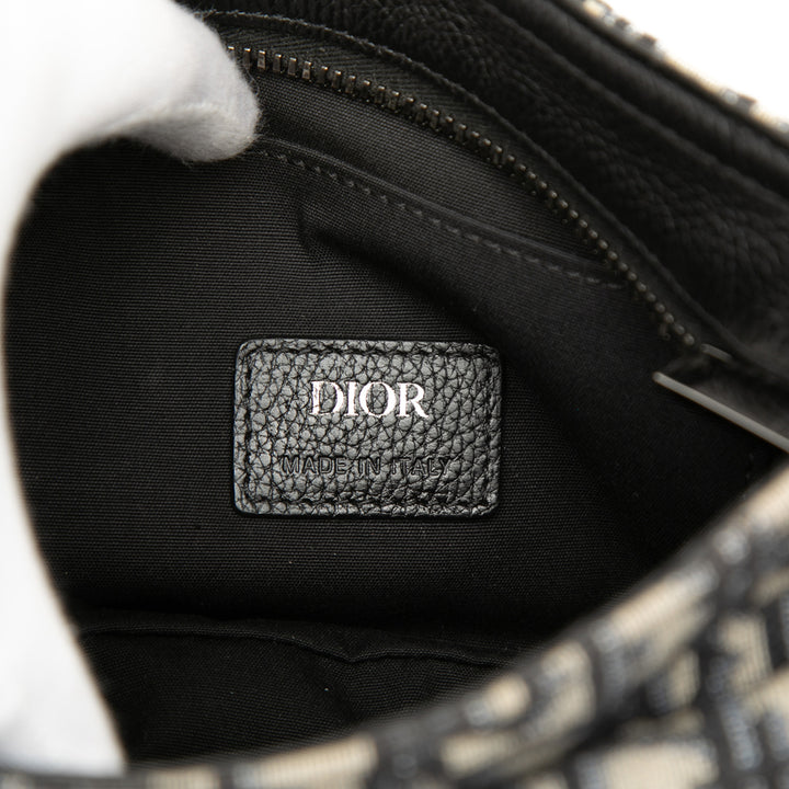 Dior Mini Oblique Toile Soft Saddle Sac