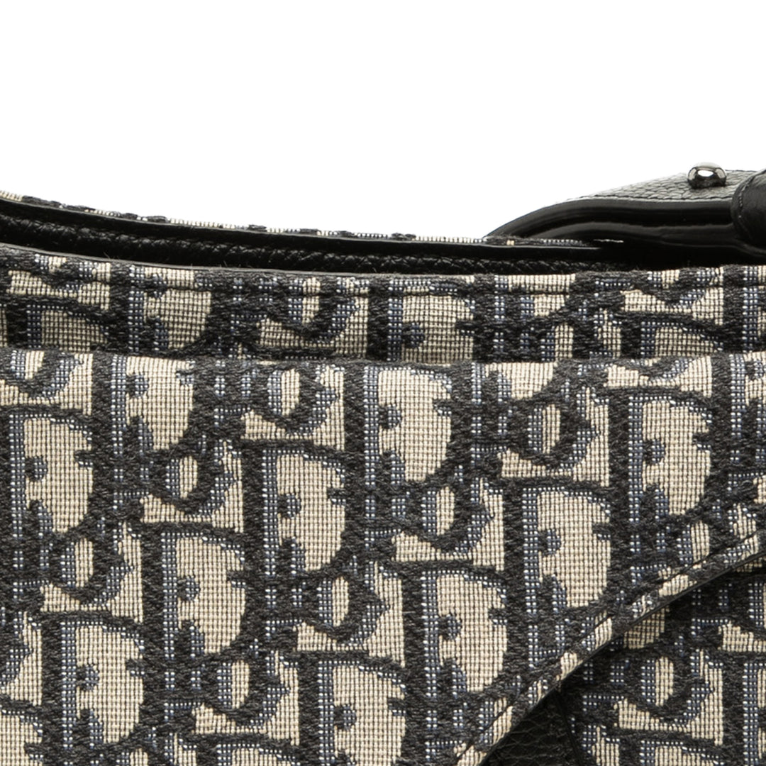 Dior Mini Oblique Toile Soft Saddle Sac