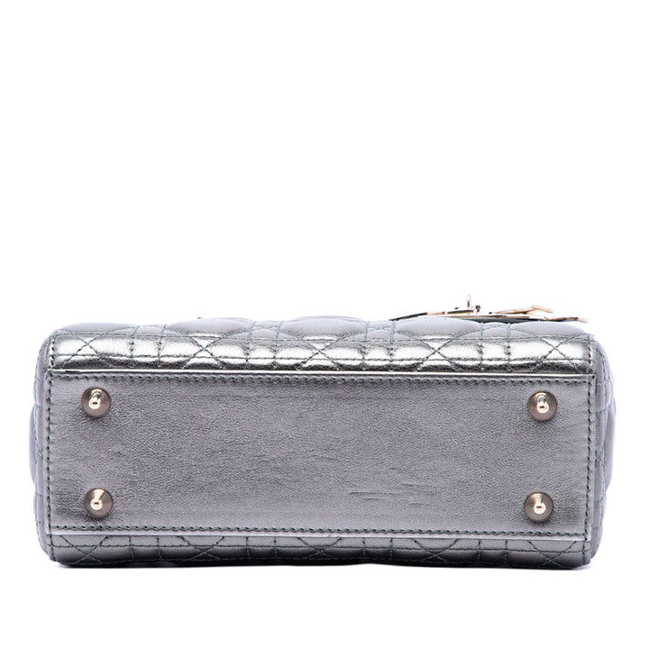 Dior Small Metallic Cuir d’agneau Cannage My ABCDior Lady Dior