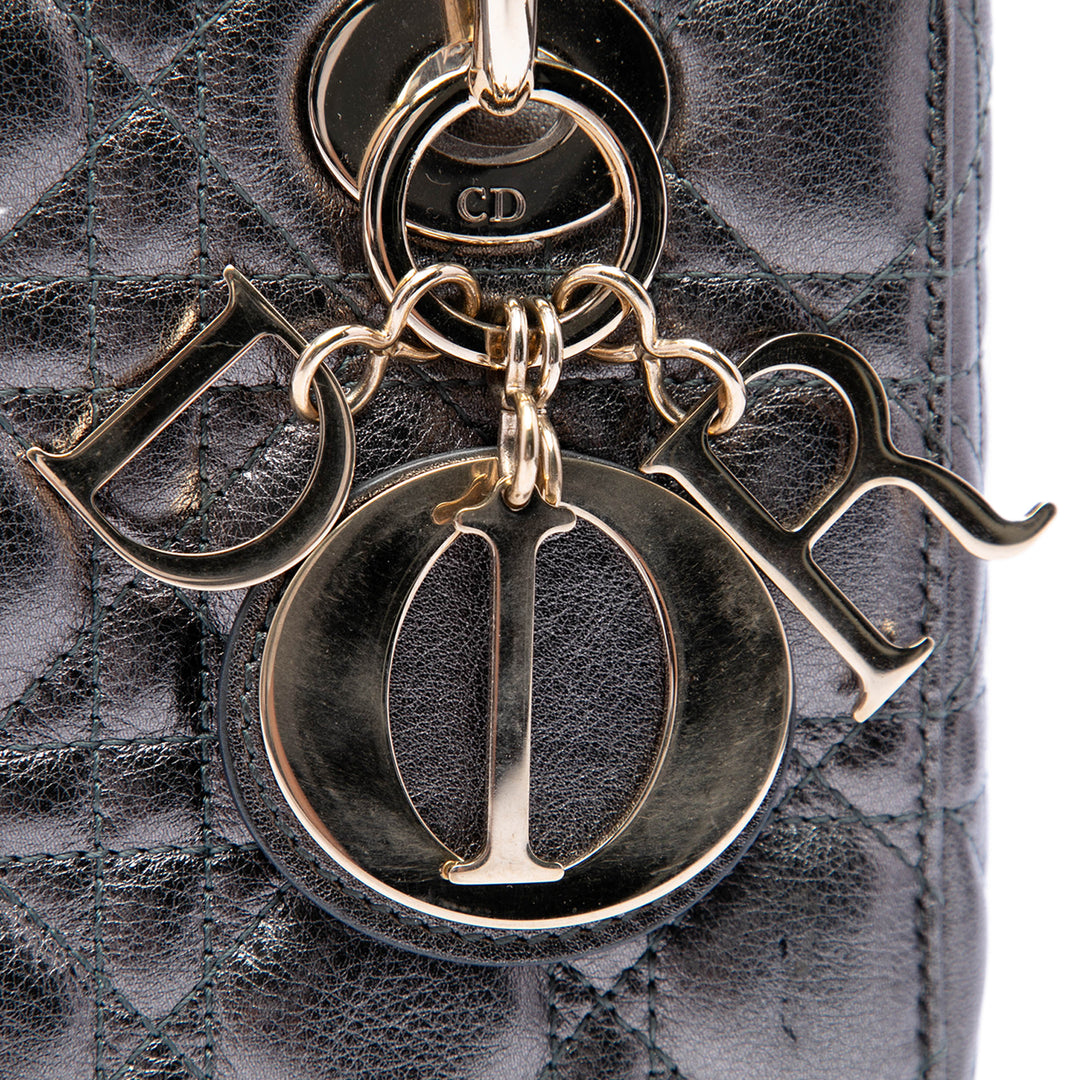 Dior Small Metallic Cuir d’agneau Cannage My ABCDior Lady Dior