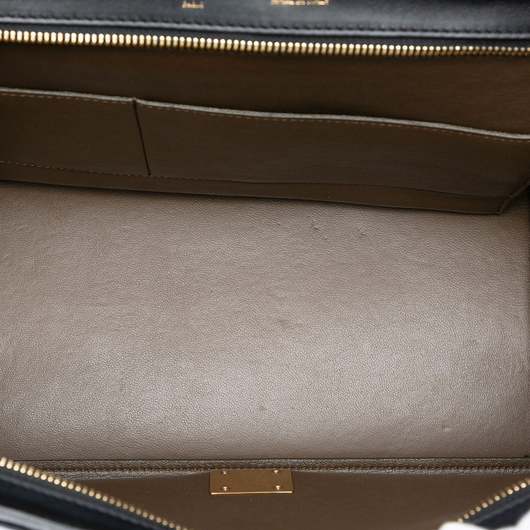 Celine Medium Tricolor Cuir de veau et Daim Trapeze Sac