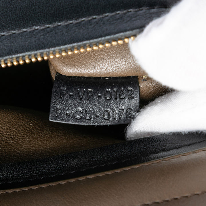 Celine Medium Tricolor Cuir de veau et Daim Trapeze Sac