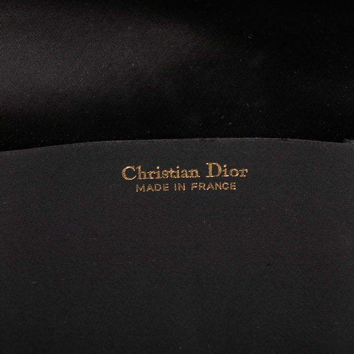 Dior Shiny Cuir de veau Bow Sac bandoulière Noir