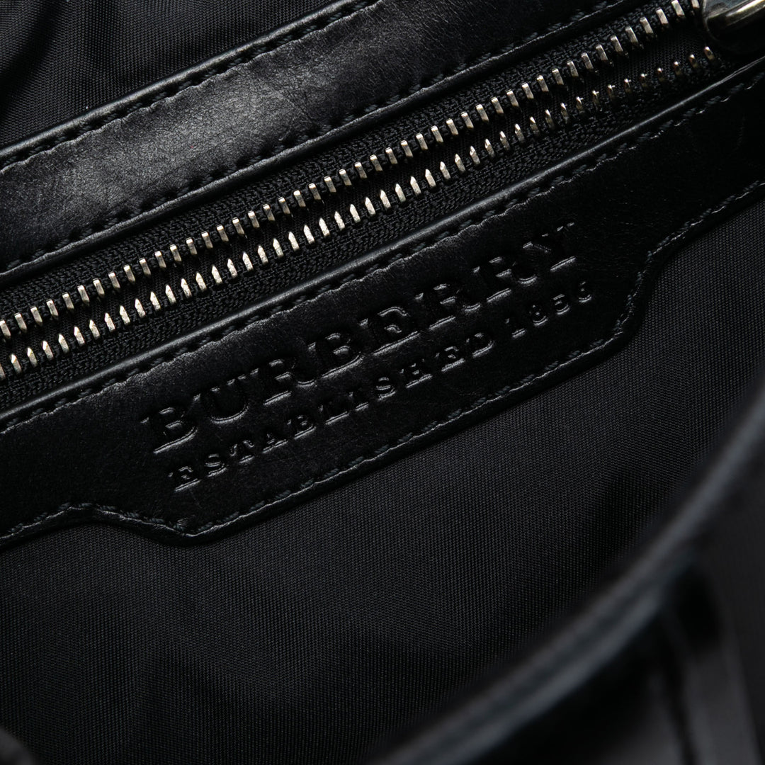 Burberry Smoke Check Coated Toile Sac porté croisé