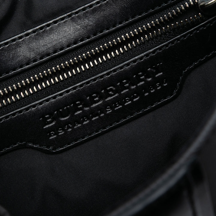 Burberry Smoke Check Coated Toile Sac porté croisé