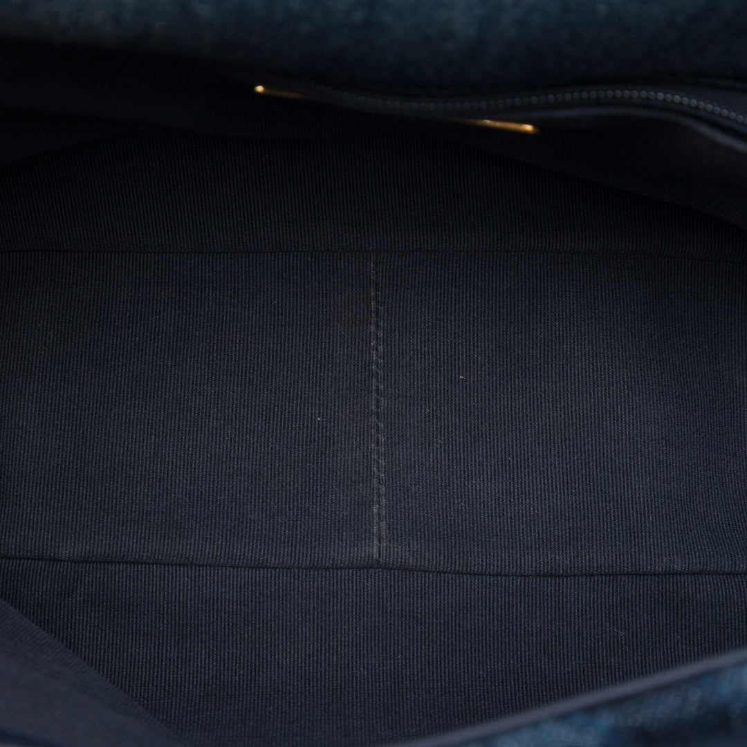 Chanel 19 à rabat Moyen Jean Bleu – vue 4 – GABY PARIS