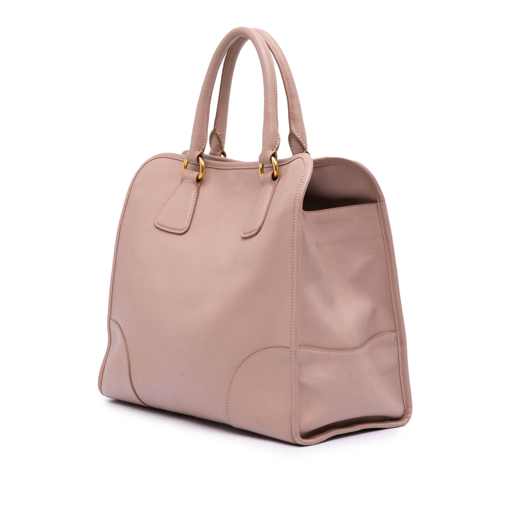 Saffiano Lux Shopping Tote Pink - Gaby Paris