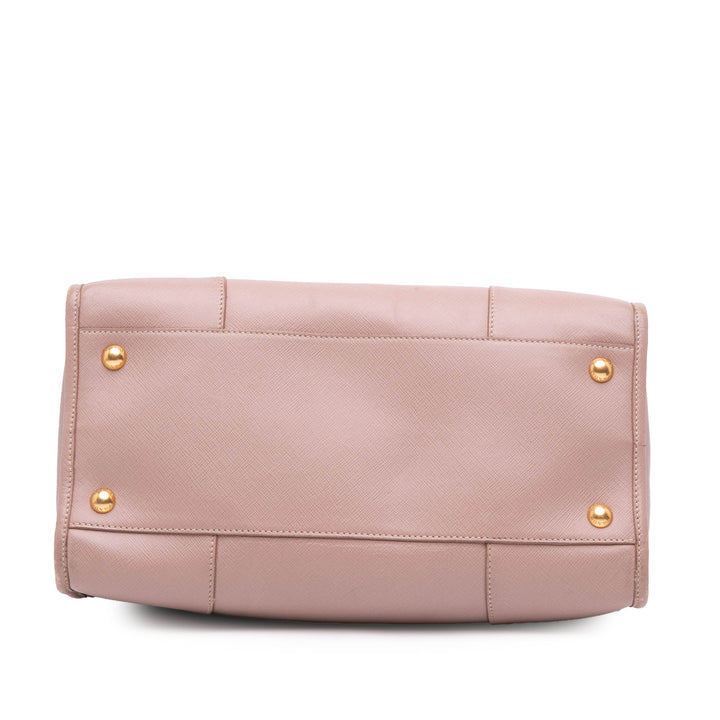 Saffiano Lux Shopping Tote Pink - Gaby Paris