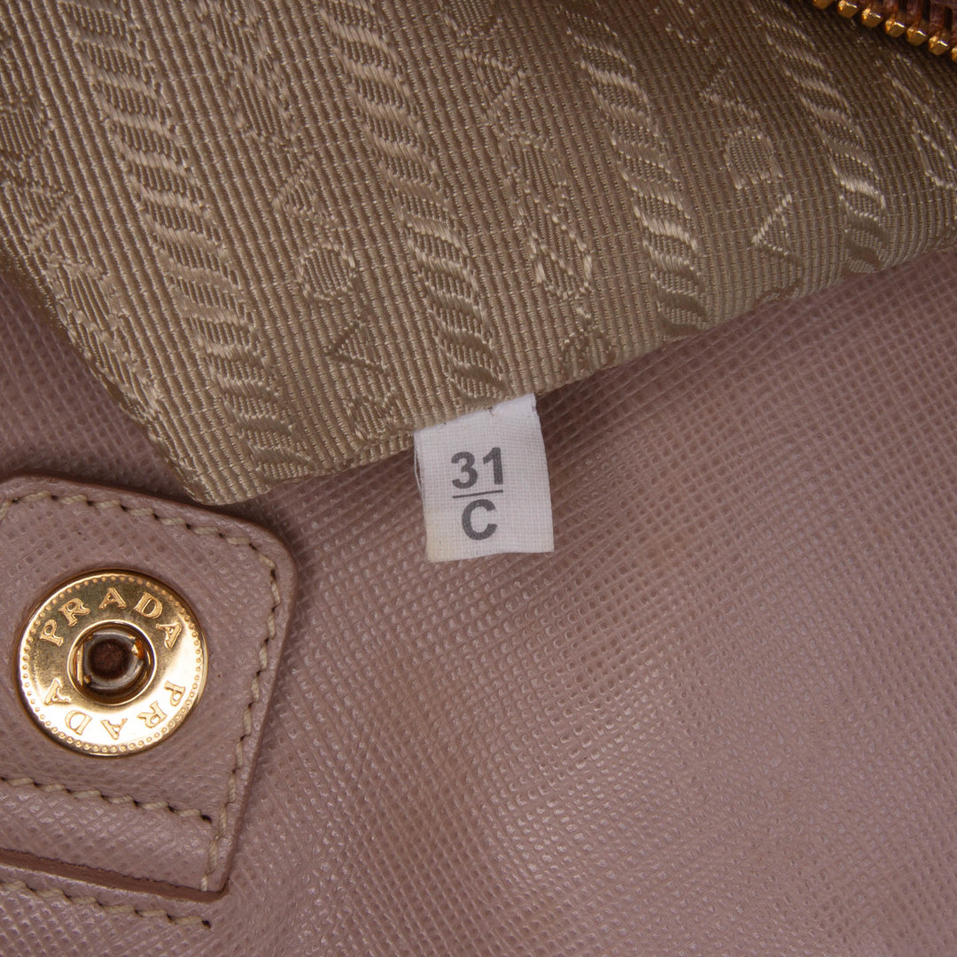 Saffiano Lux Shopping Tote Pink - Gaby Paris