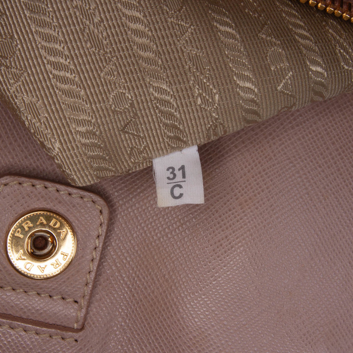 Saffiano Lux Shopping Tote Pink - Gaby Paris