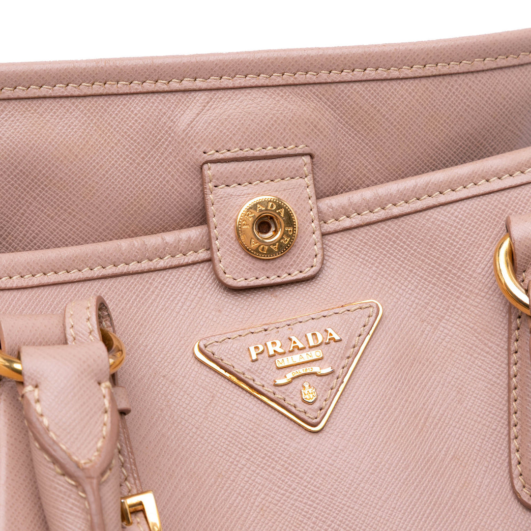 Saffiano Lux Shopping Tote Pink - Gaby Paris