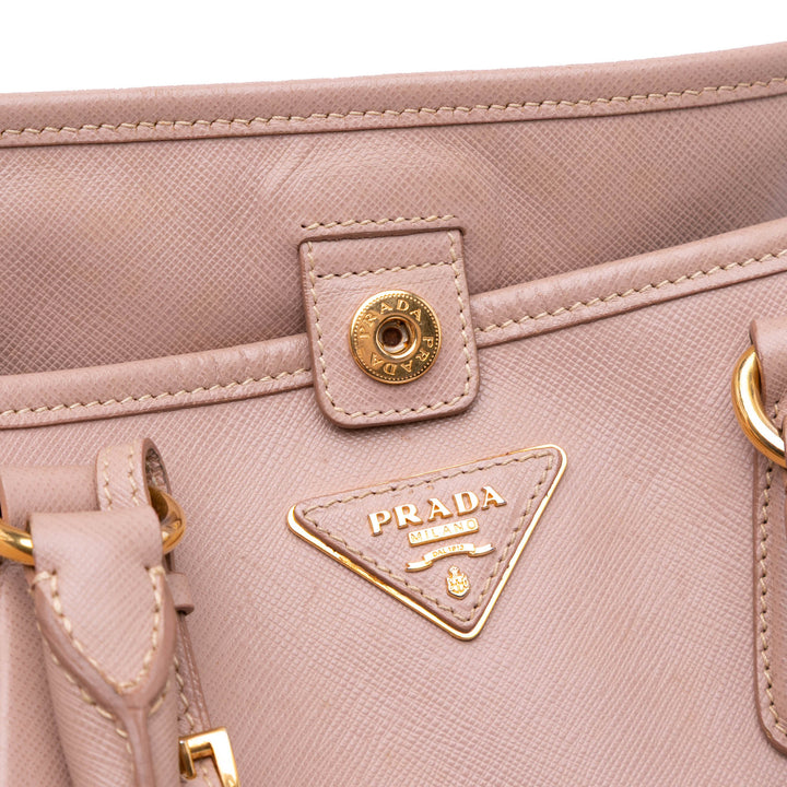 Saffiano Lux Shopping Tote Pink - Gaby Paris