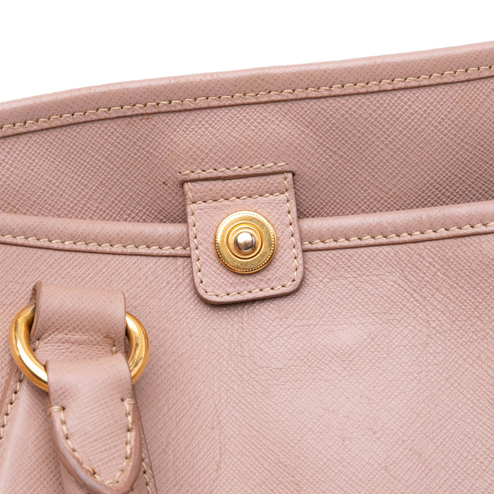 Saffiano Lux Shopping Tote Pink - Gaby Paris